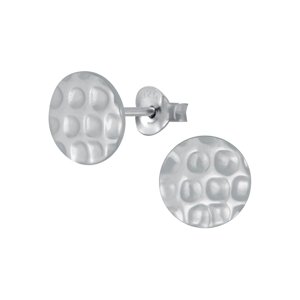 Puces d'oreilles rondes en argent