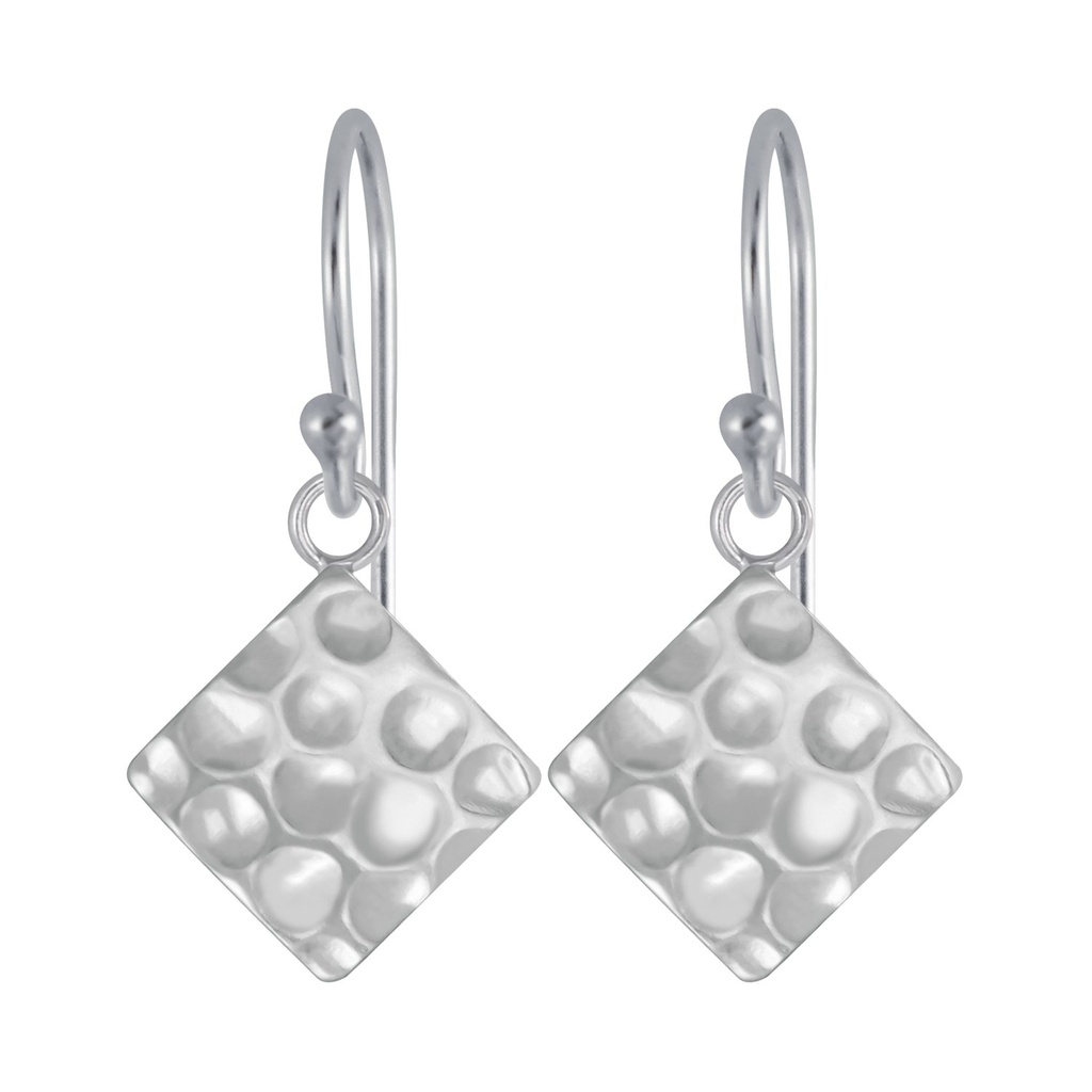[10005859] Silver Square Earrings