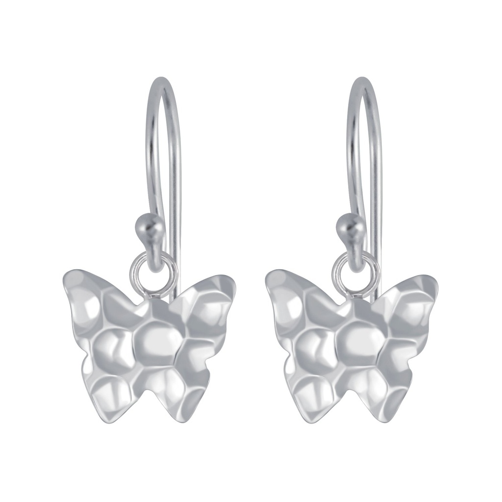 [10005853] Boucles d'oreilles papillon en argent