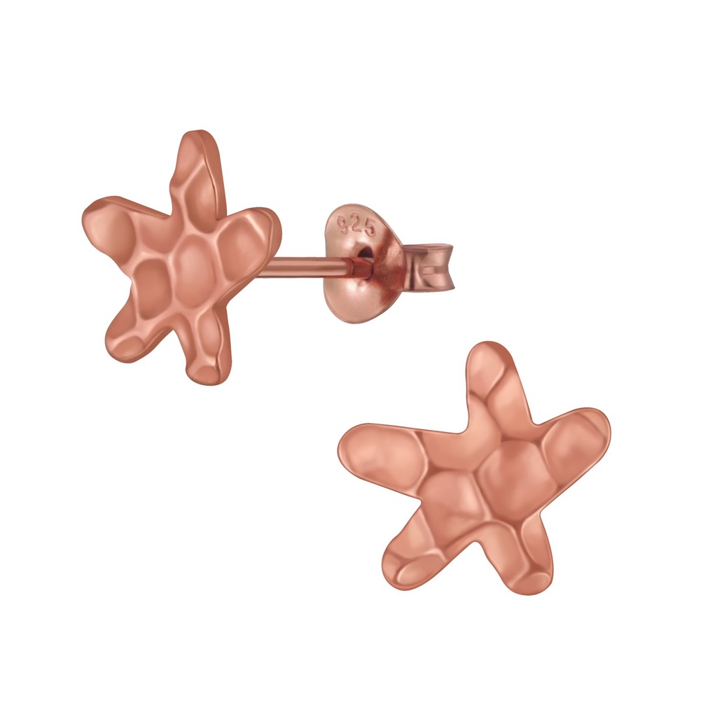 Silver Starfish Stud Earrings