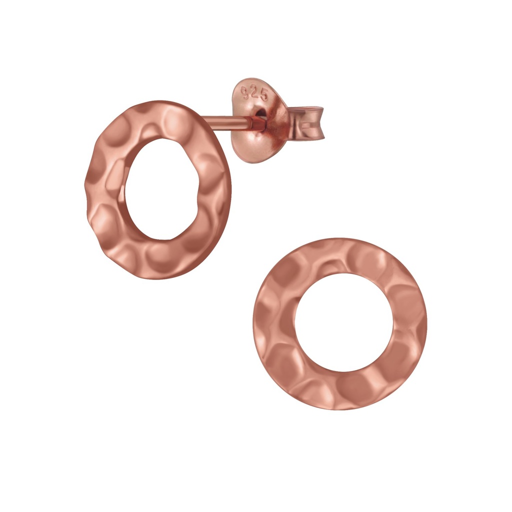 Silver Circle Stud Earrings