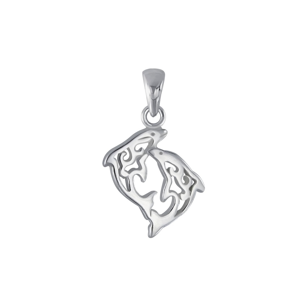Pendentif dauphins en argent