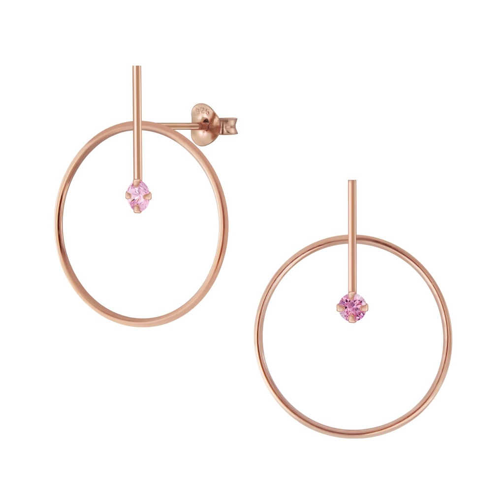 Silver Geometric Stud Earrings