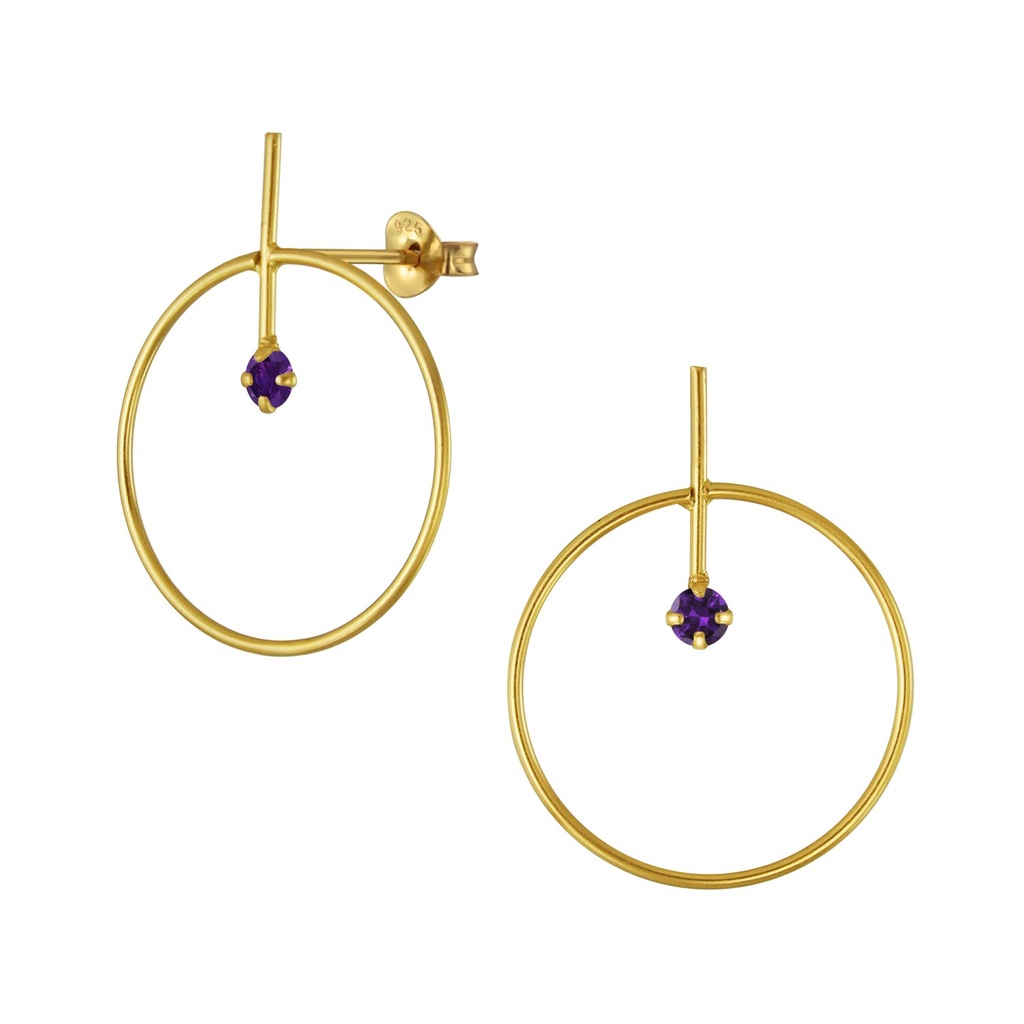 Puces d'oreilles géométriques en argent