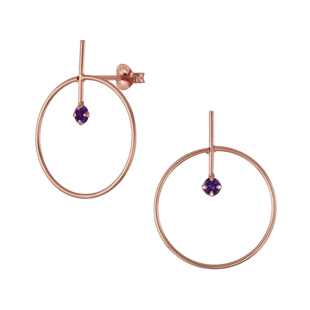 Silver Geometric Stud Earrings