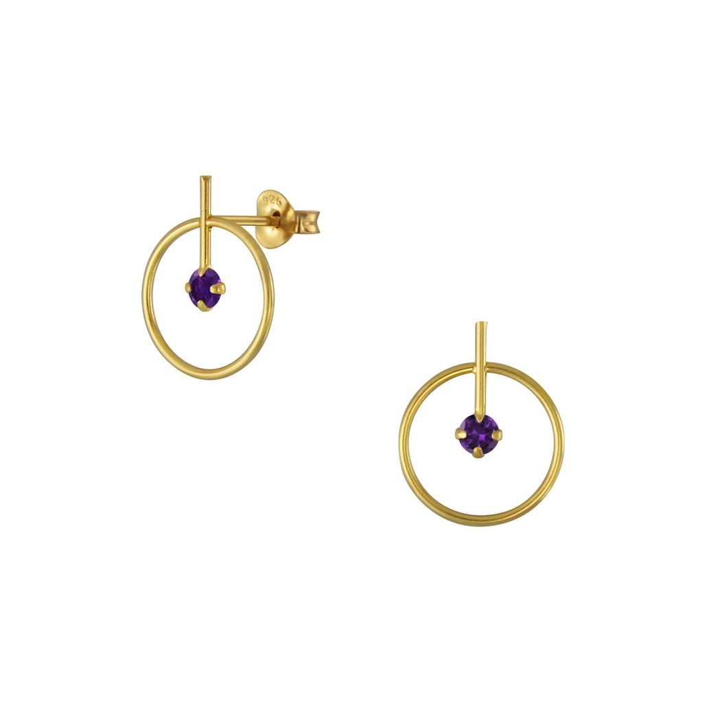 Puces d'oreilles géométriques en argent