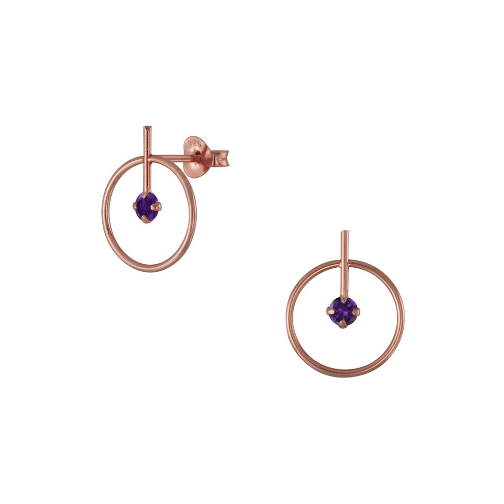 Puces d'oreilles géométriques en argent