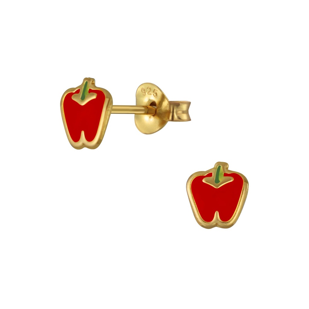 Silver Pepper Stud Earrings