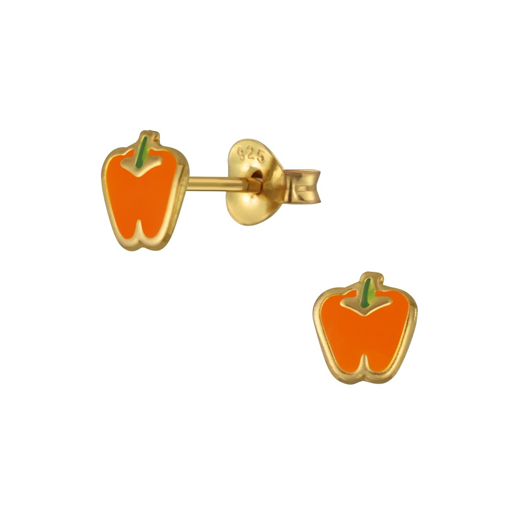 Puces d'oreilles poivron en argent