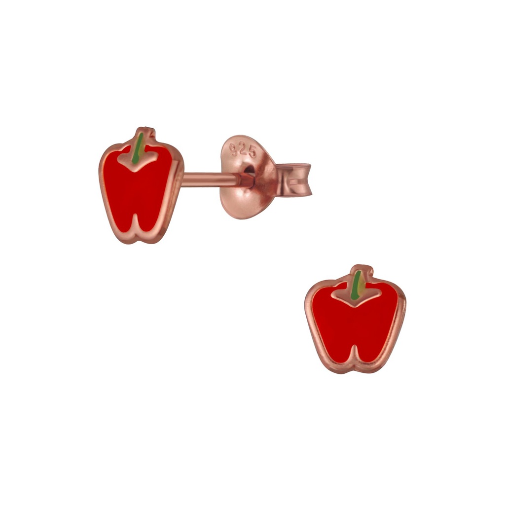 Silver Pepper Stud Earrings