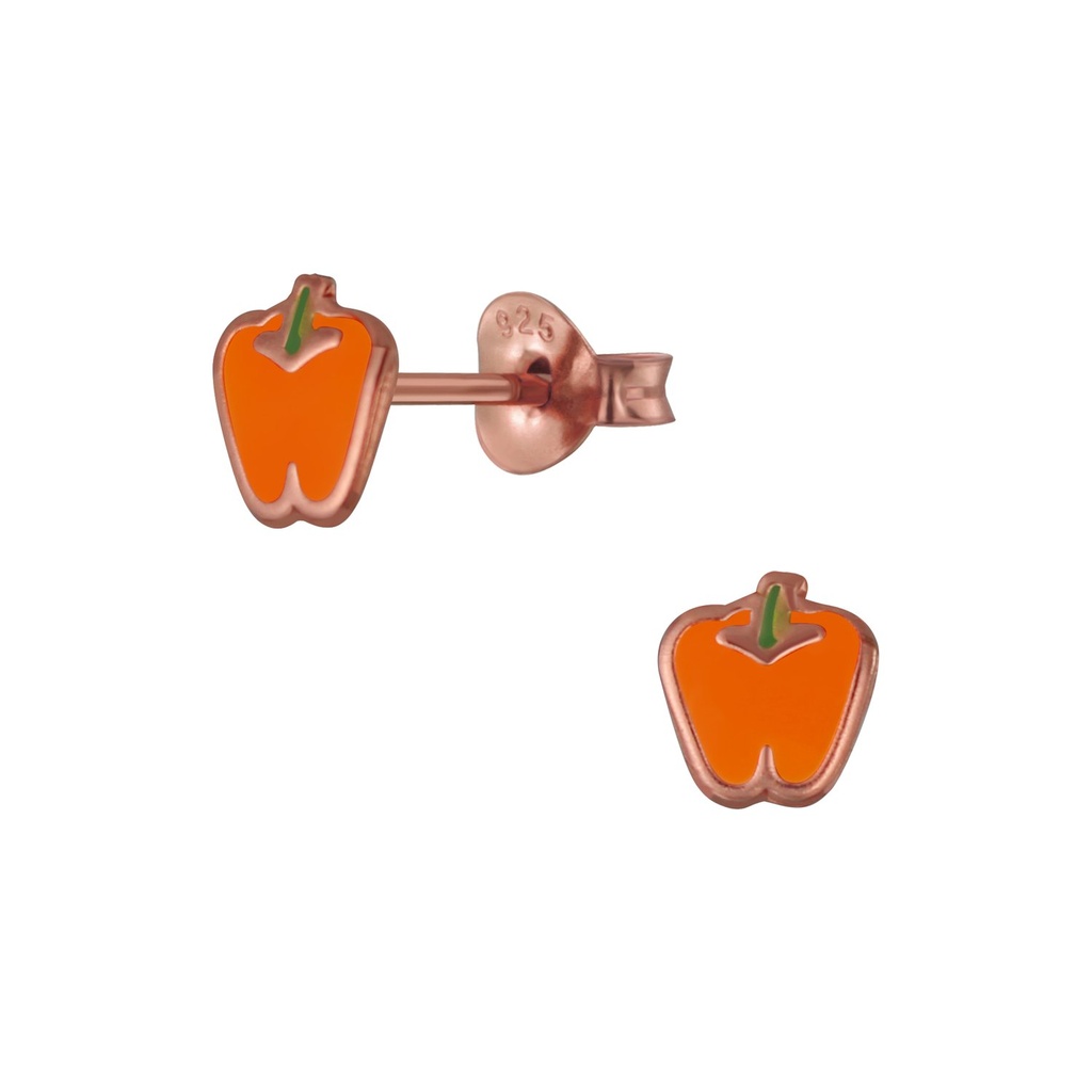 Puces d'oreilles poivron en argent
