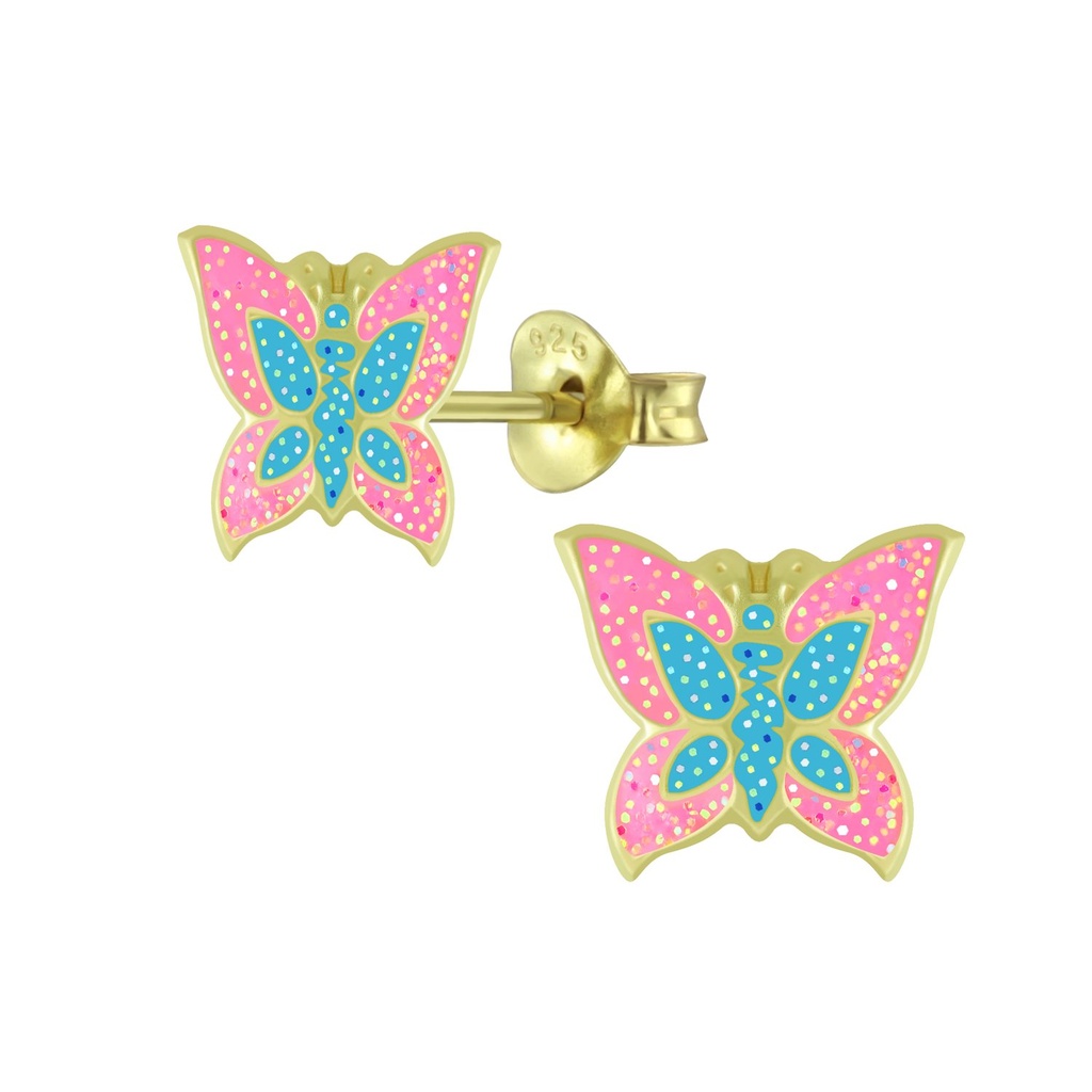 Silver Butterfly Stud Earrings