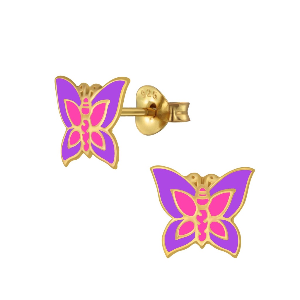 Silver Butterfly Stud Earrings