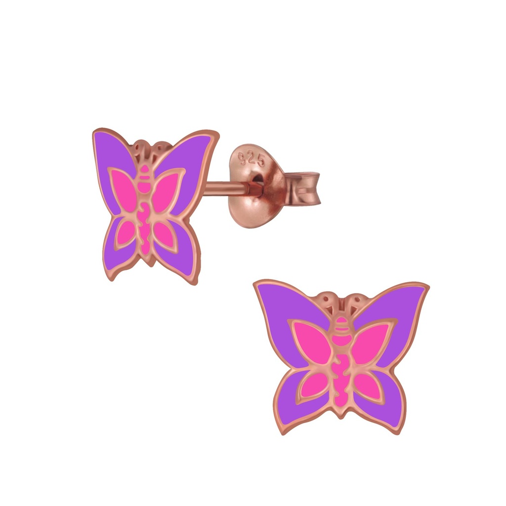 Silver Butterfly Stud Earrings