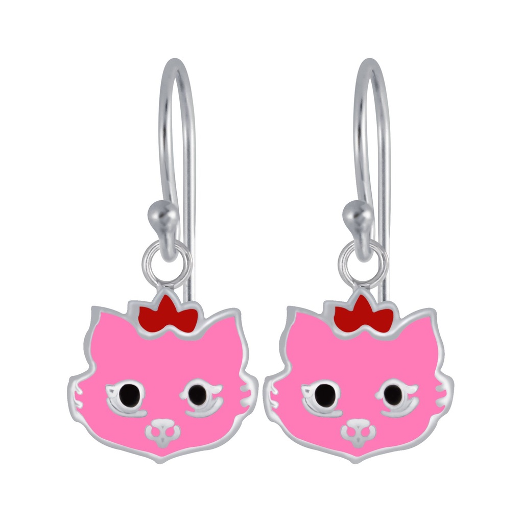 Silver Cat Earrings