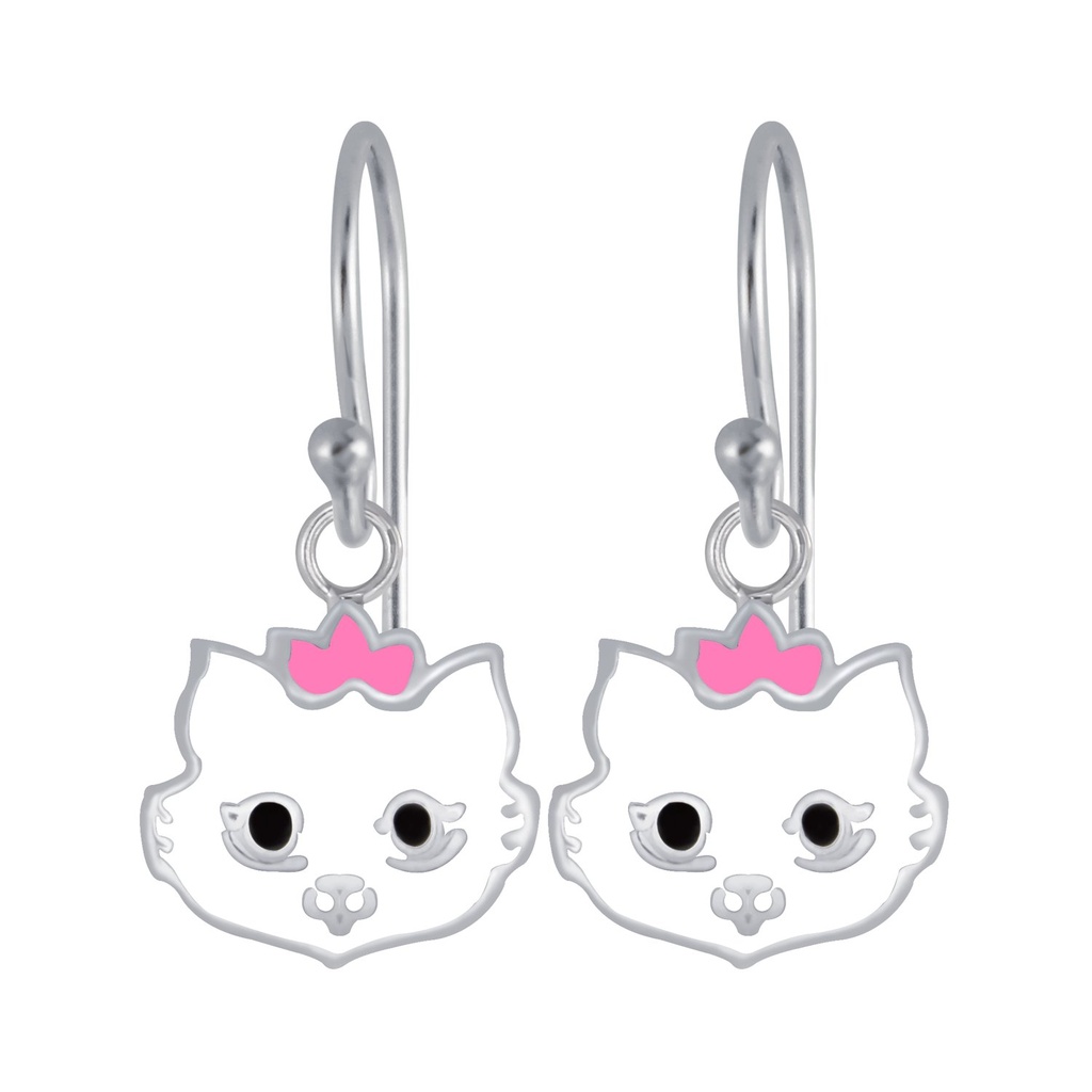 Silver Cat Earrings