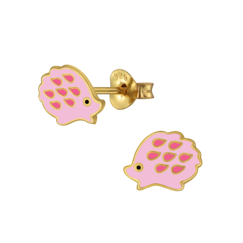 Silver Hedgehog Stud Earrings
