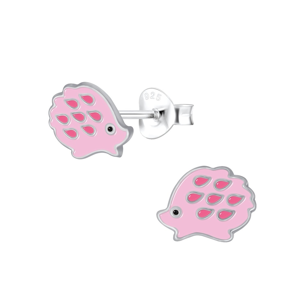 Silver Hedgehog Stud Earrings