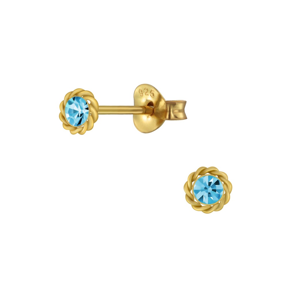 Puces d'oreilles soleil en argent