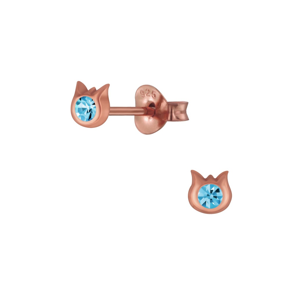 Puces d'oreilles chat en argent