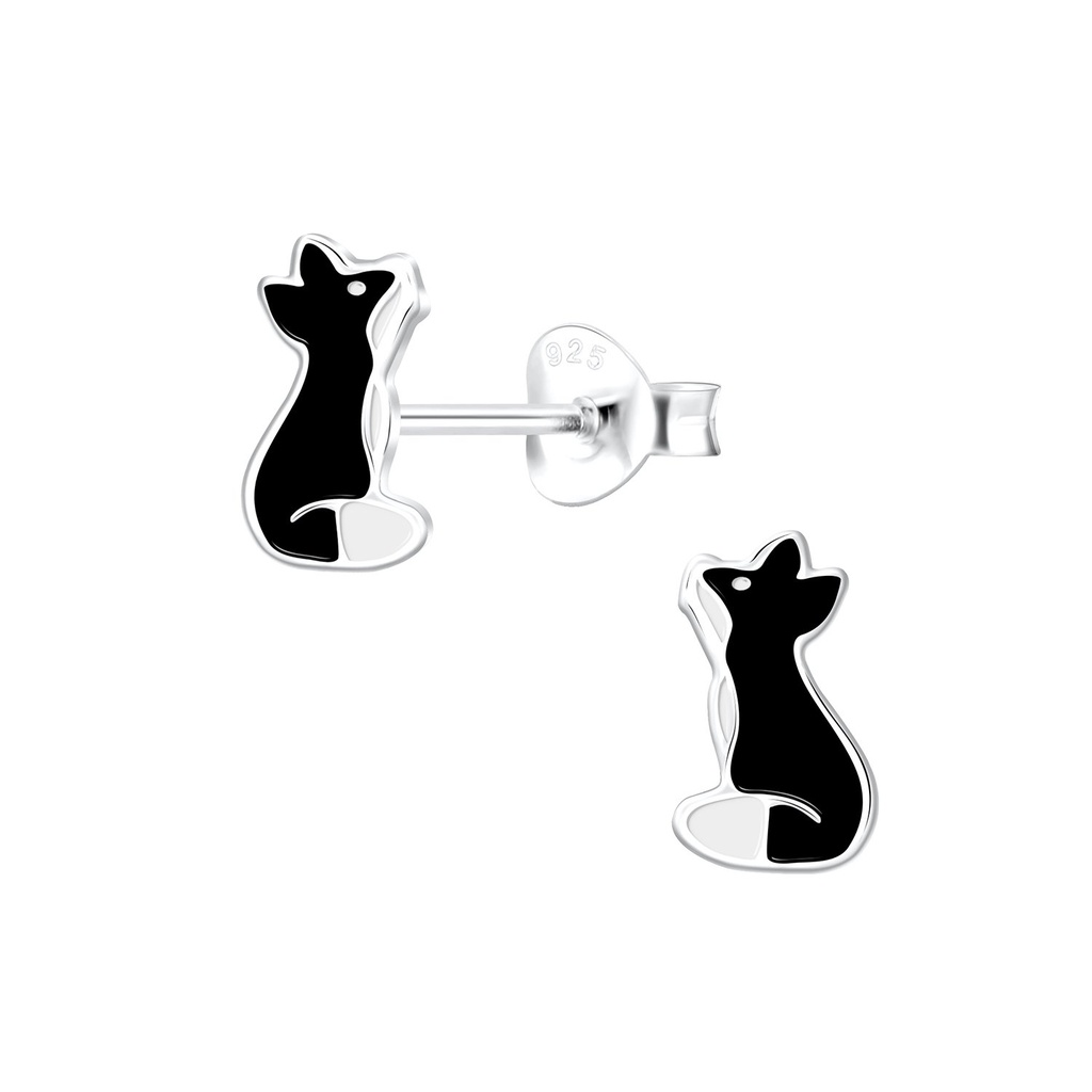 Puces d'oreilles renard en argent