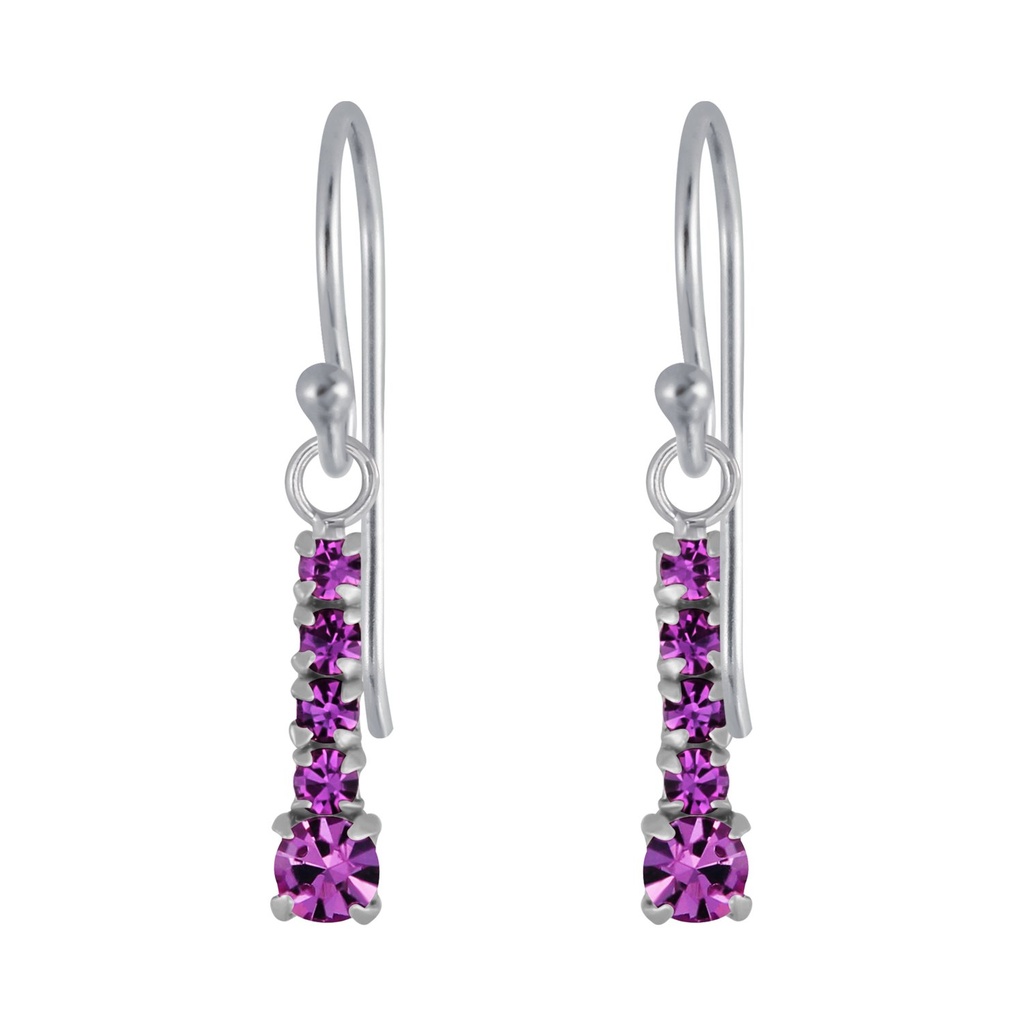 Boucles d'oreilles barre en argent