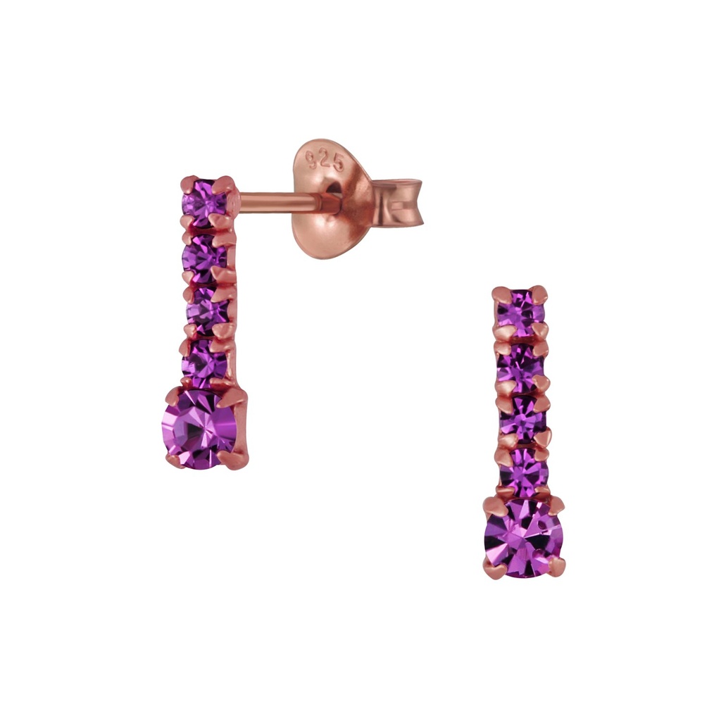 Silver Bar Stud Earrings