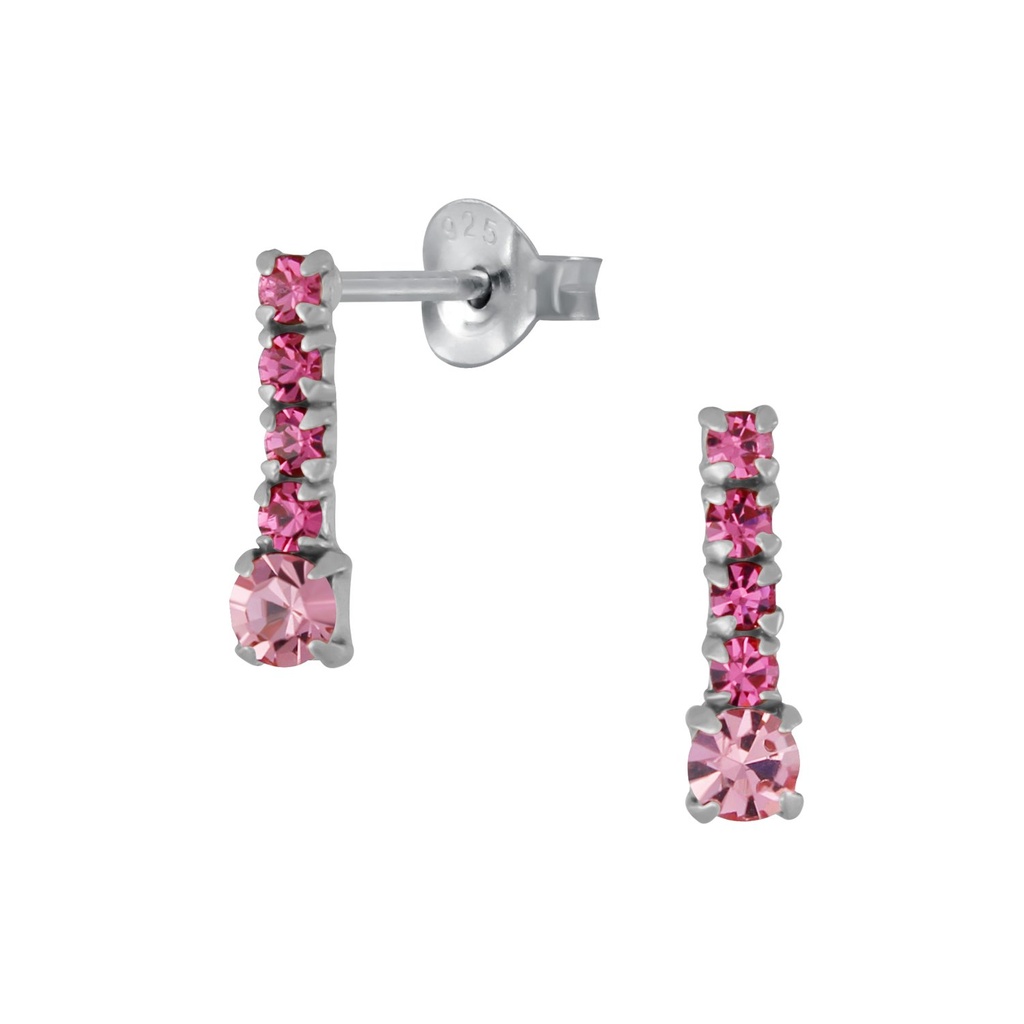 Puces d'oreilles barre en argent