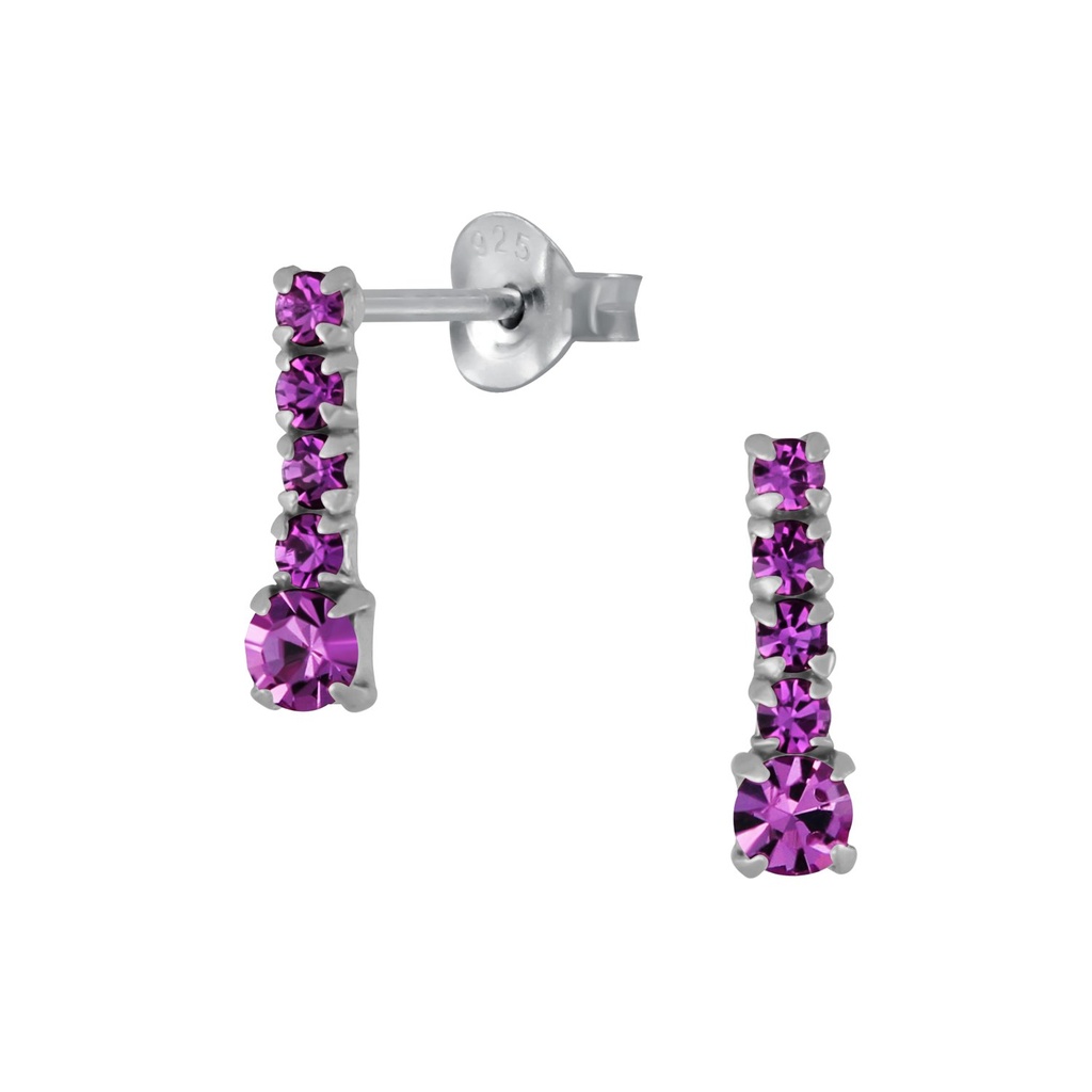 Puces d'oreilles barre en argent