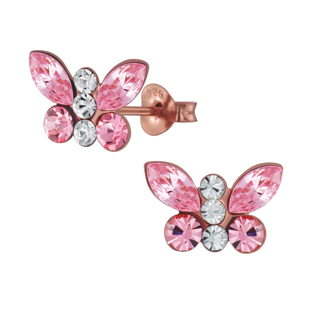 Silver Butterfly Stud Earrings