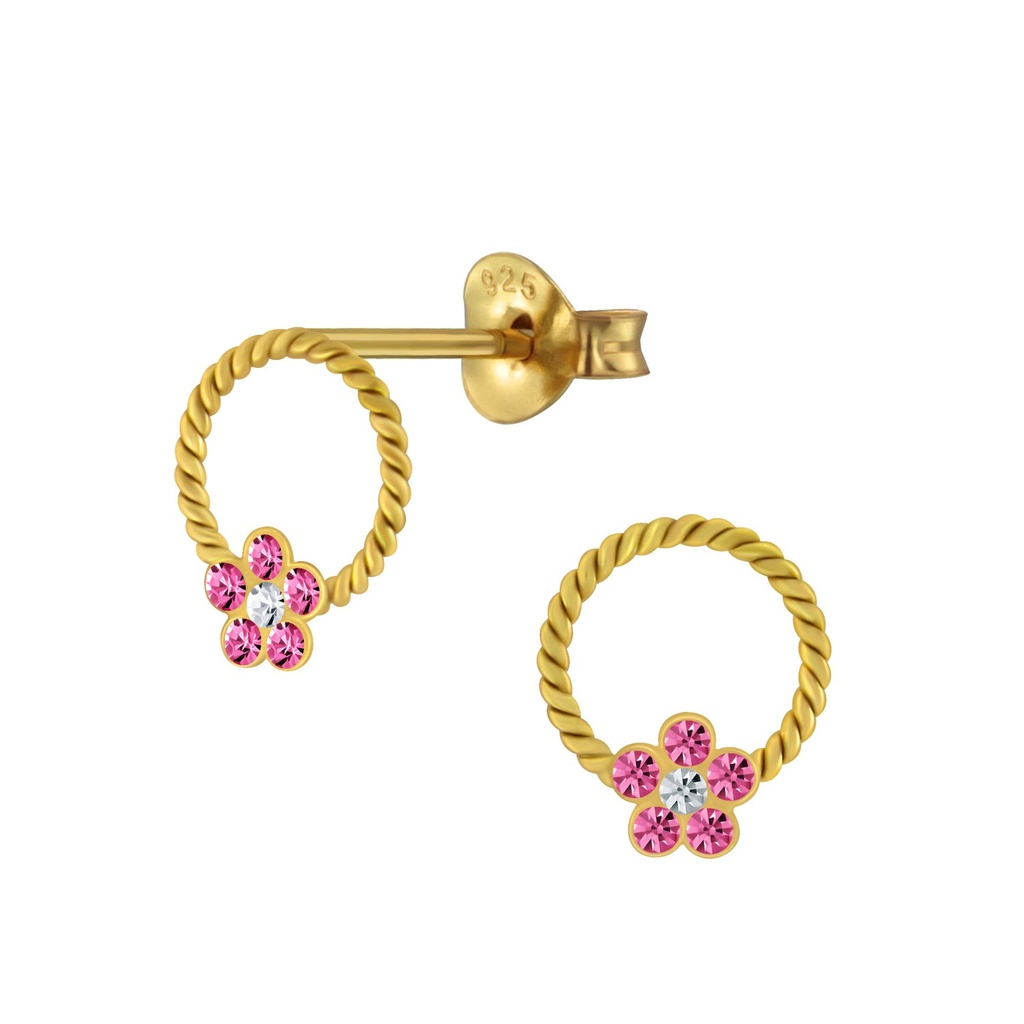Silver Flower Stud Earrings