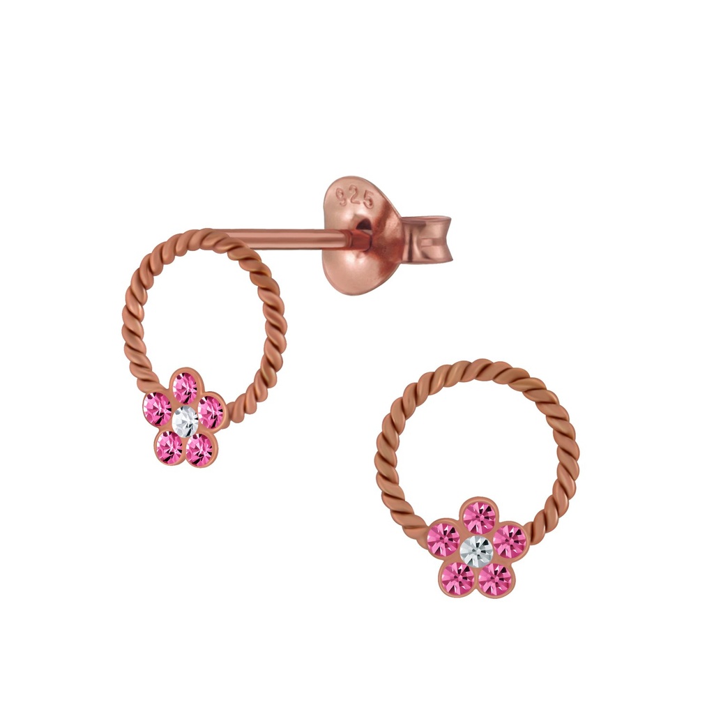 Silver Flower Stud Earrings
