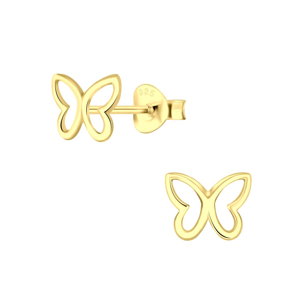 Silver Butterfly Stud Earrings