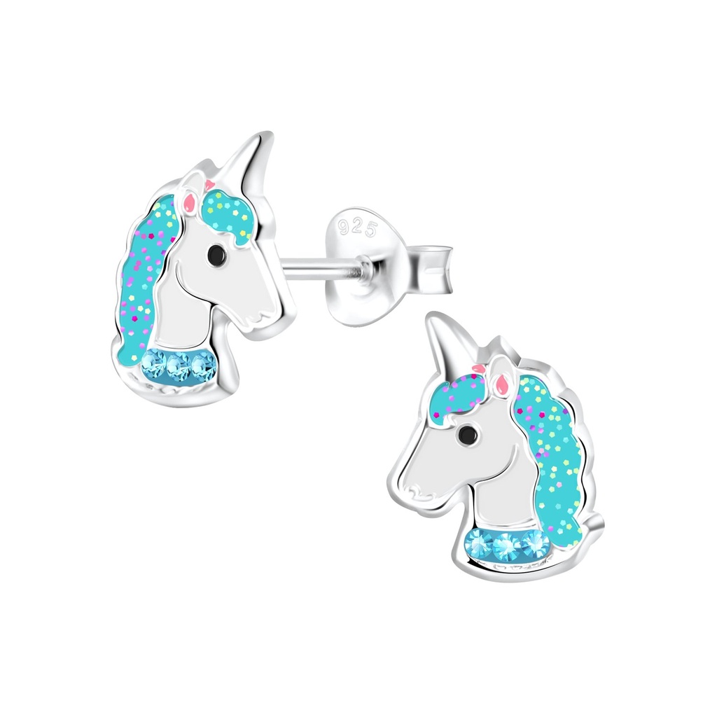 [10005361] Puces d'oreilles licorne en argent