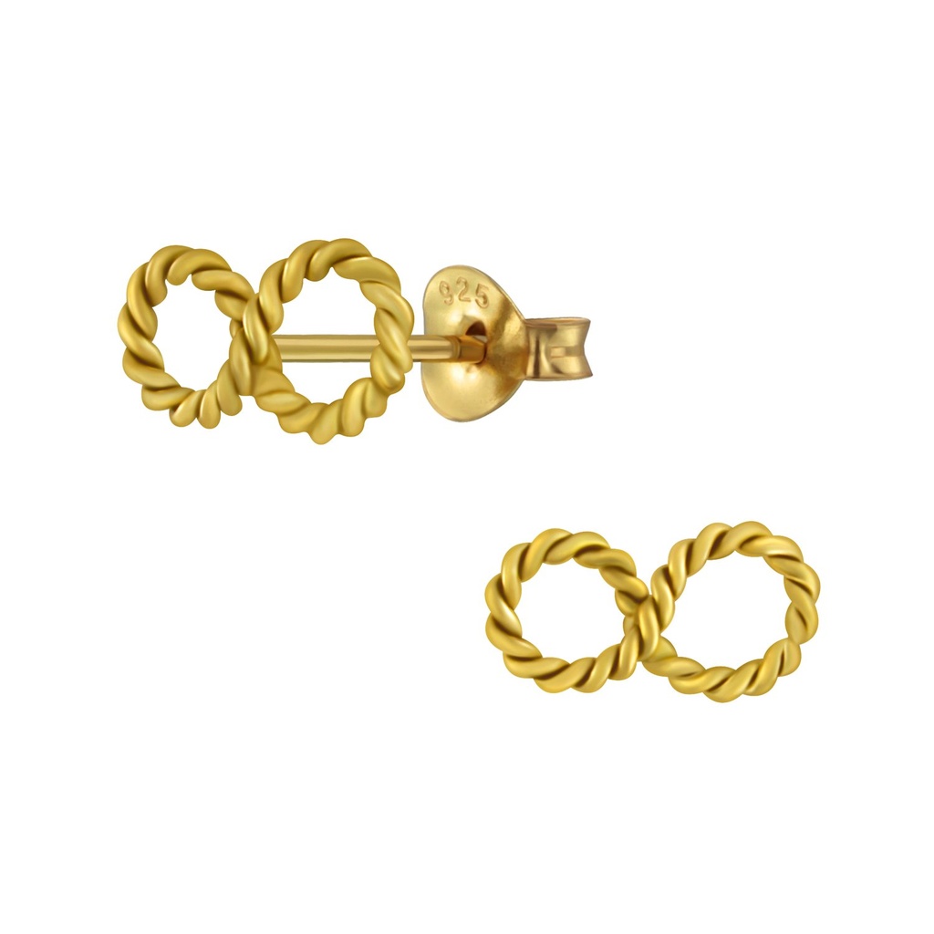 Silver Infinity Stud Earrings