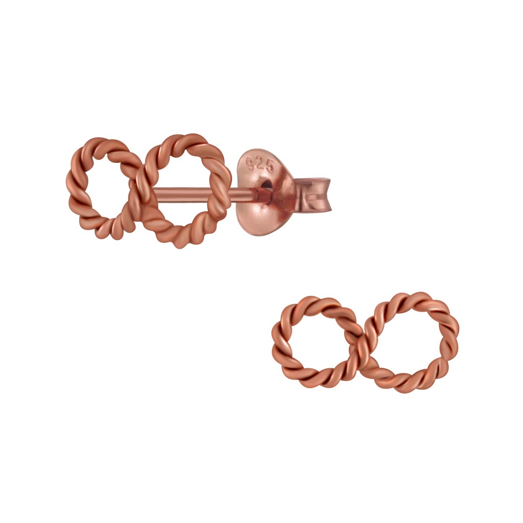 [10005290] Silver Infinity Stud Earrings