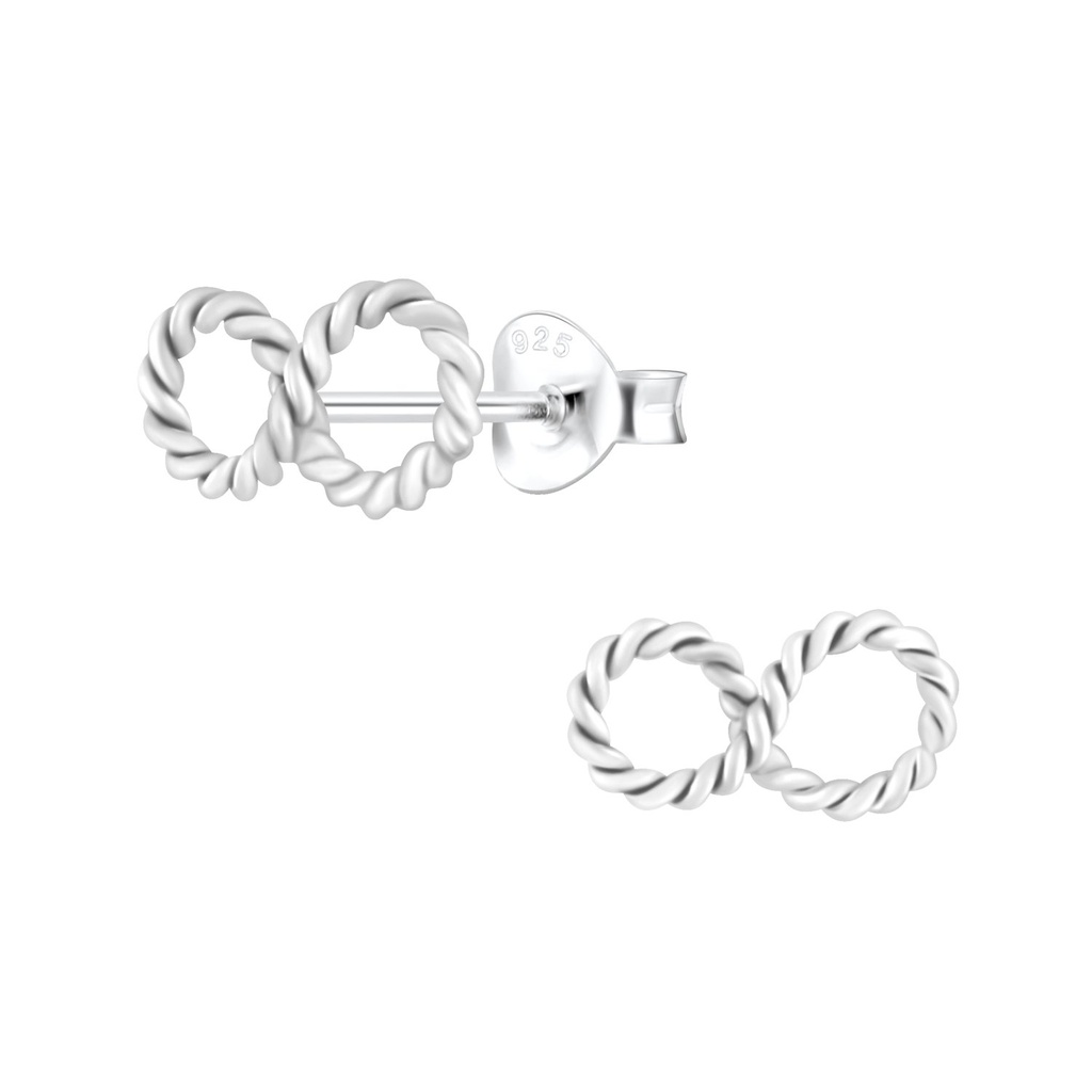 Puces d'oreilles infini en argent