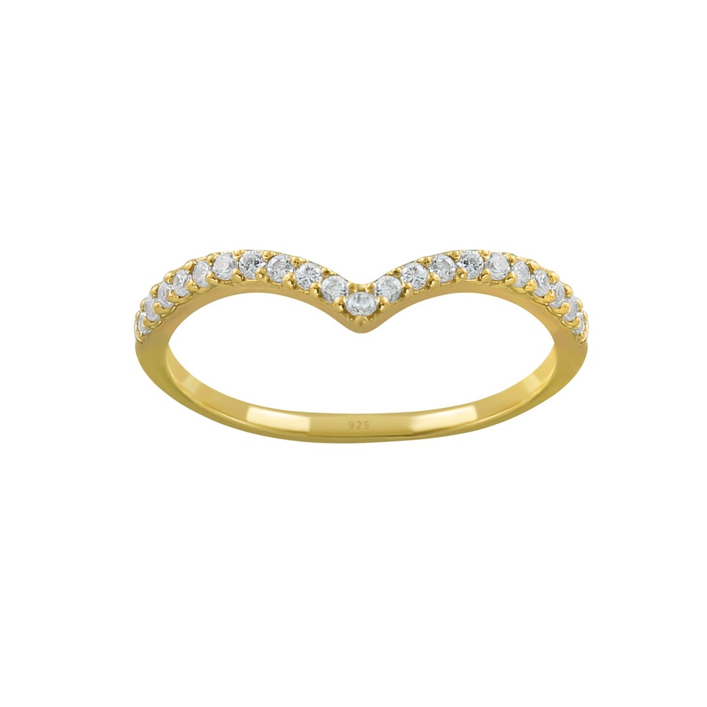Bague chevron en argent