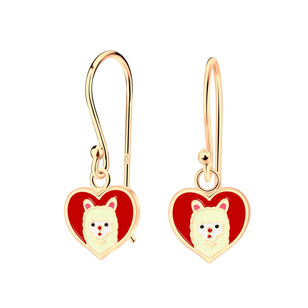 [10005241] Boucles d'oreilles lama en argent