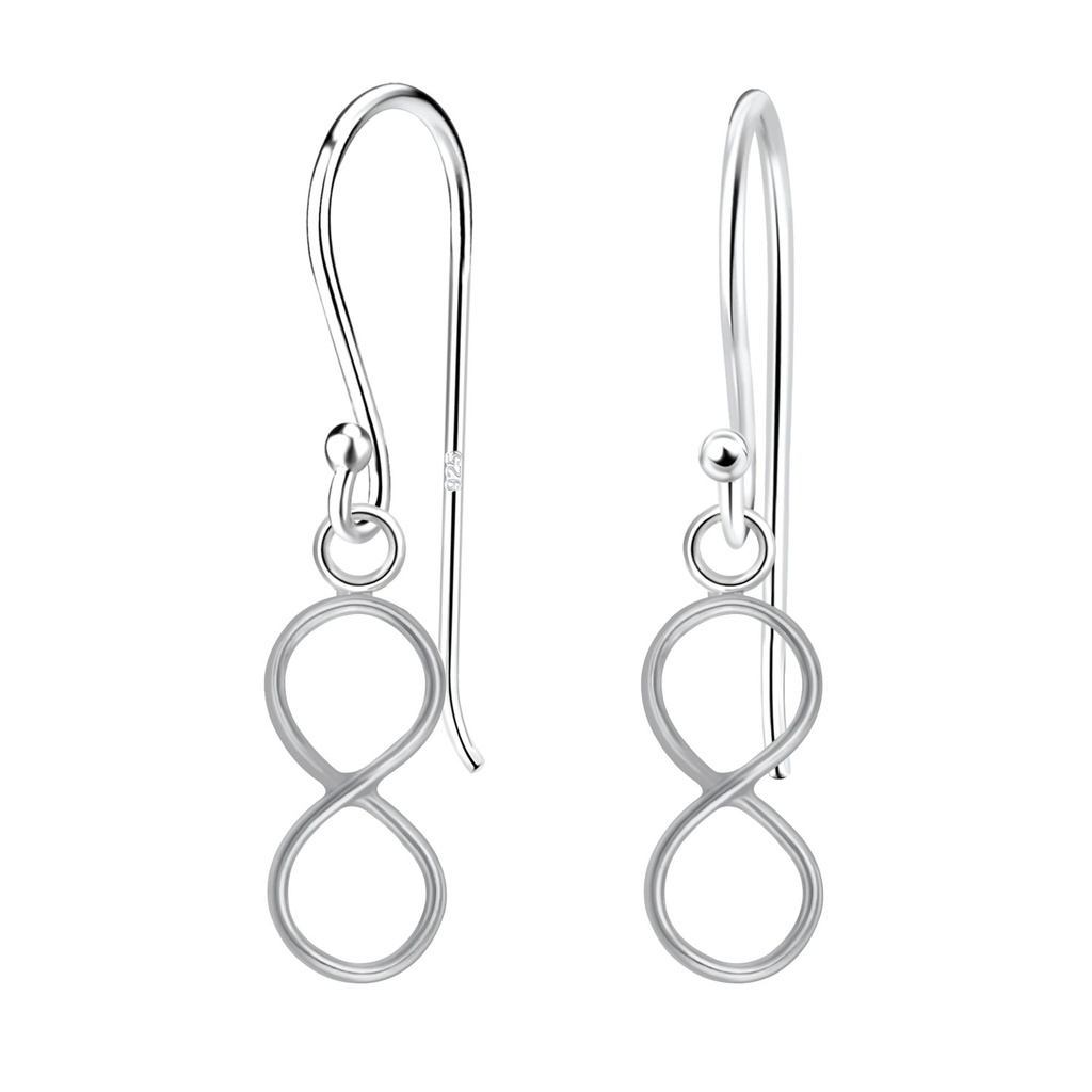 [10005230] Boucles d'oreilles infini en argent