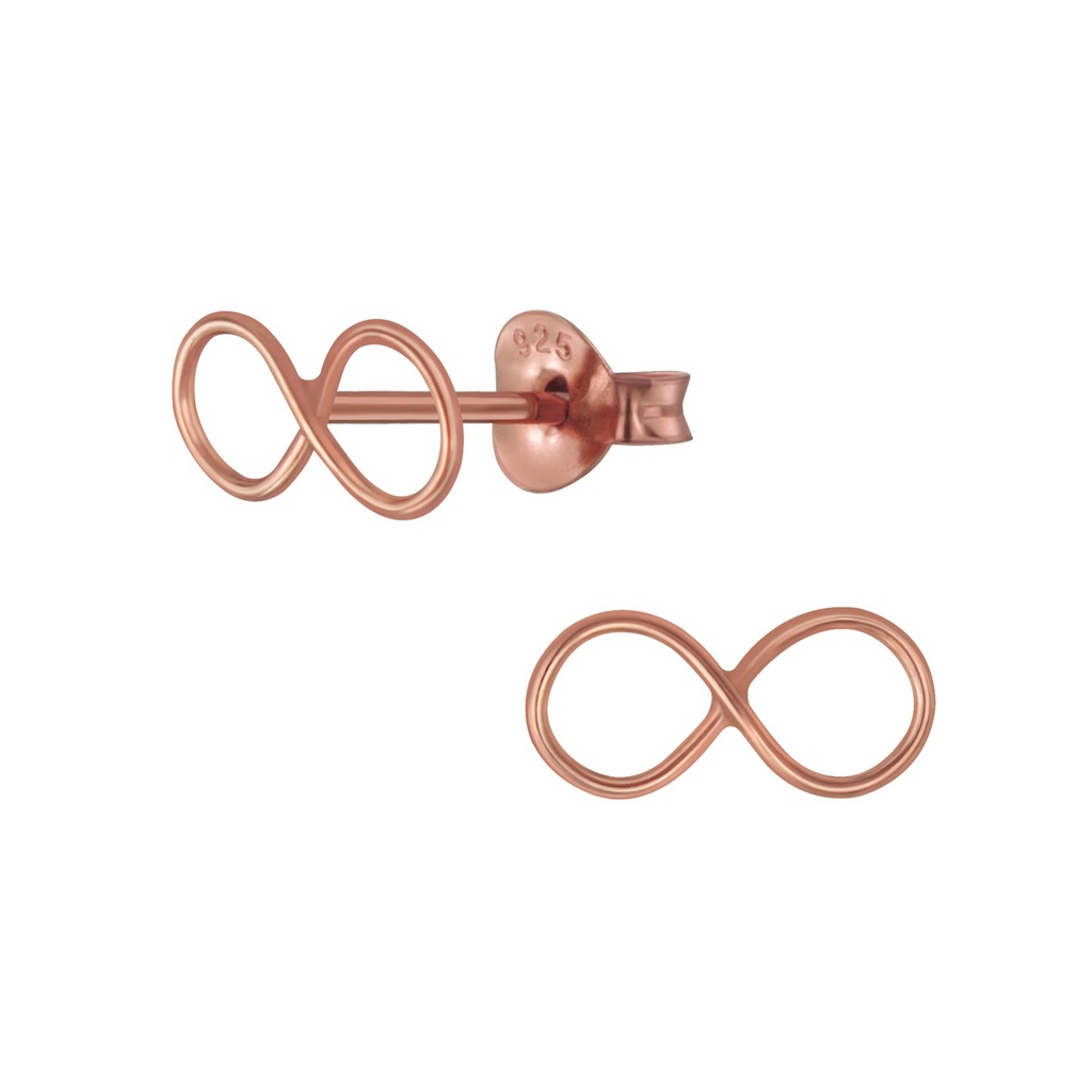 Silver Infinity Stud Earrings