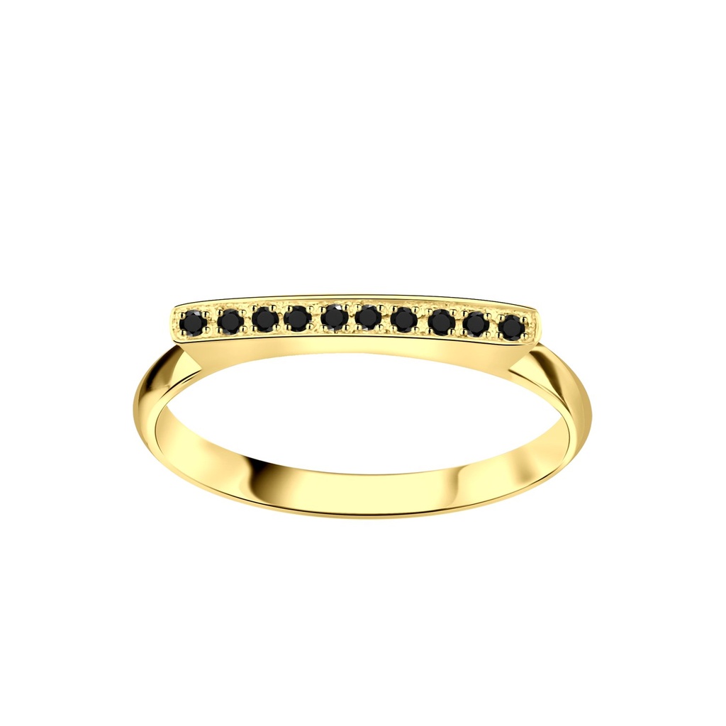 Bague barre en argent zircon