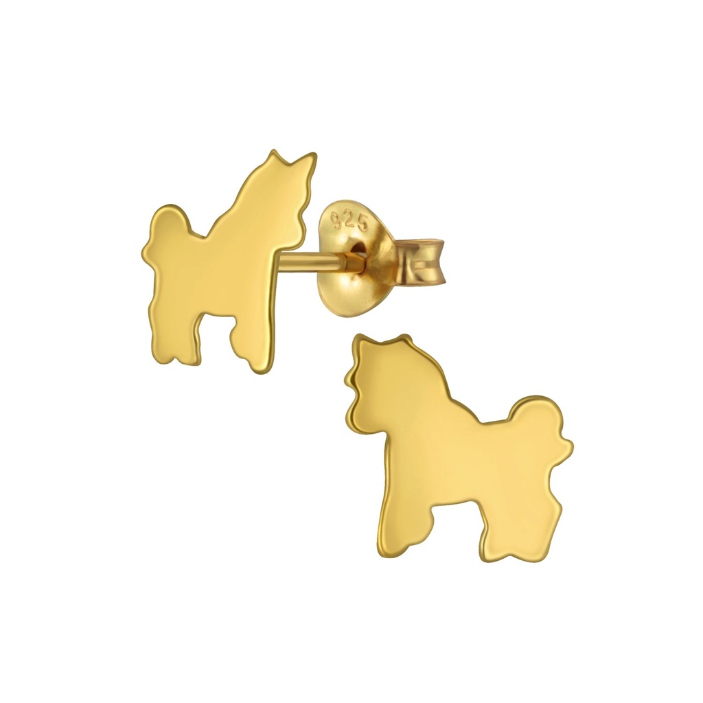 Silver Unicorn Stud Earrings