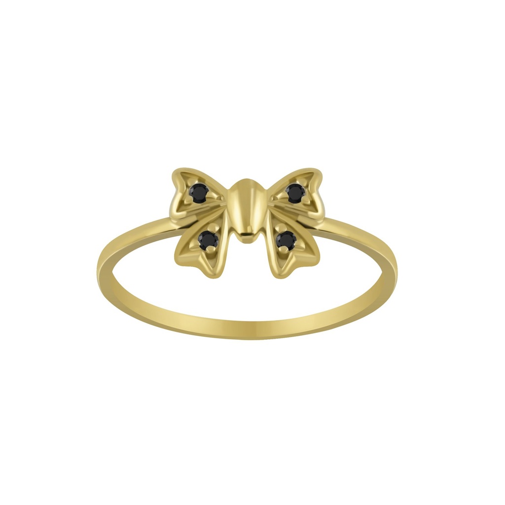 Silver Bow Cubic Zirconia Ring
