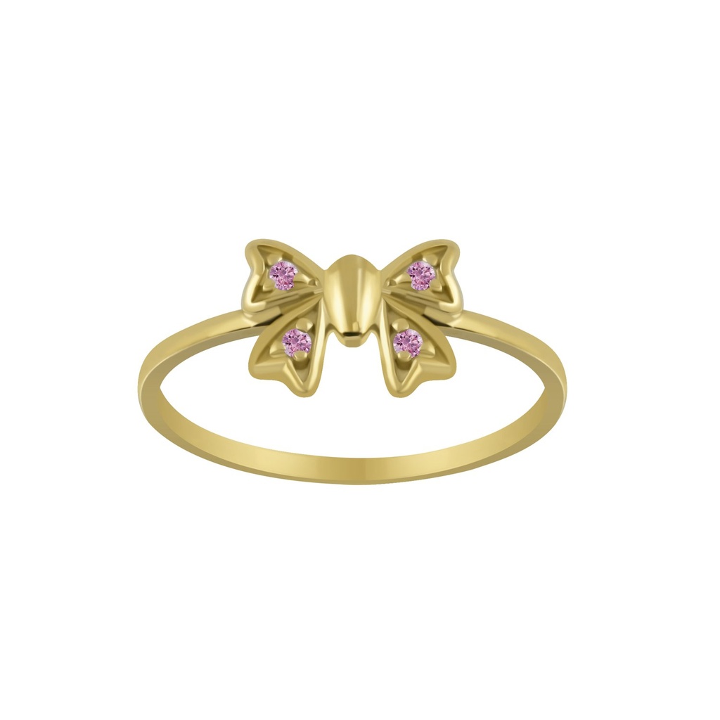 Bague nœud en argent zircon