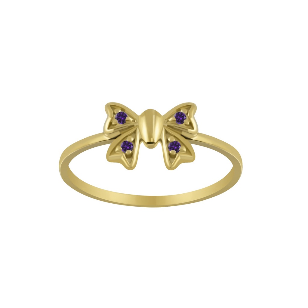 Bague nœud en argent zircon