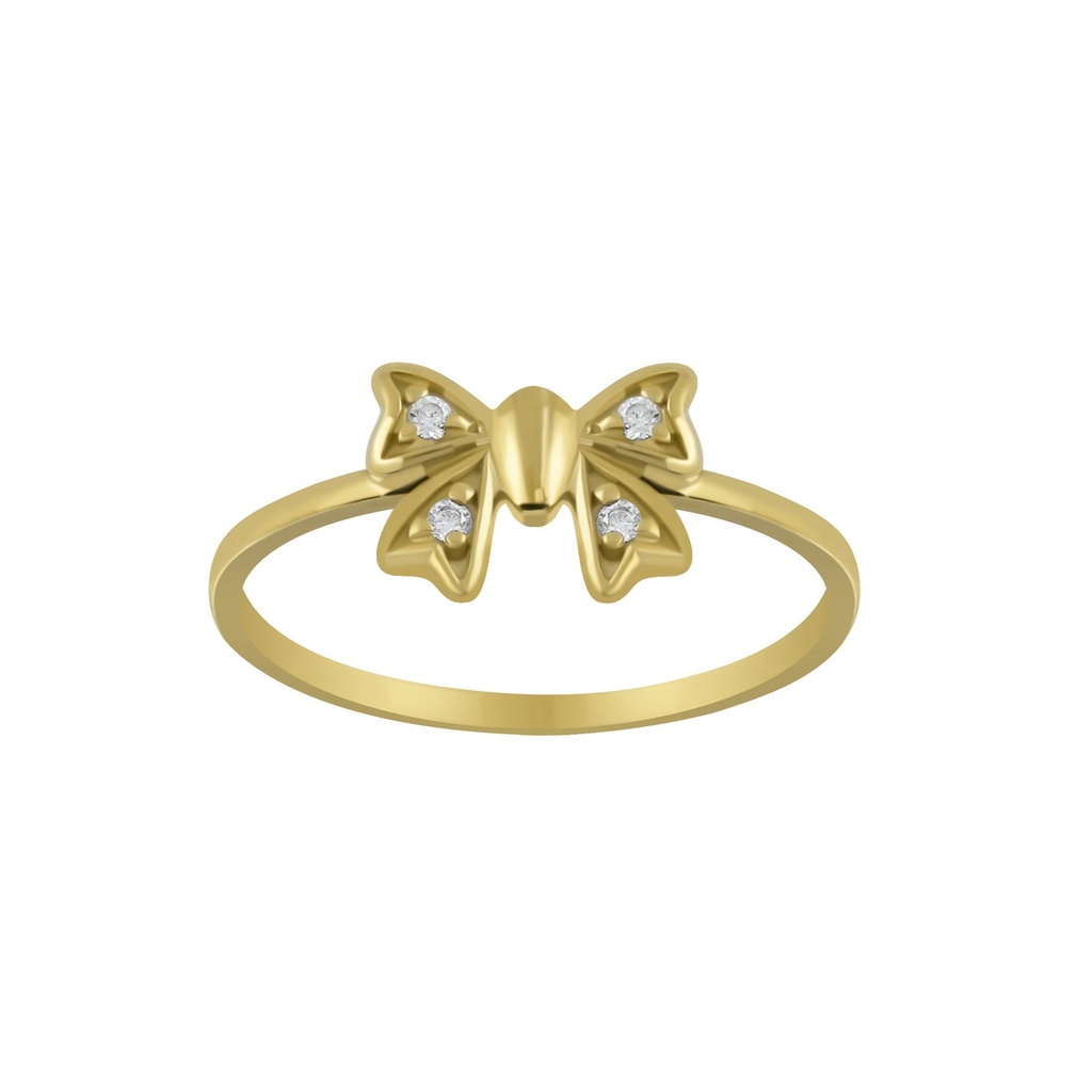 Bague nœud en argent zircon