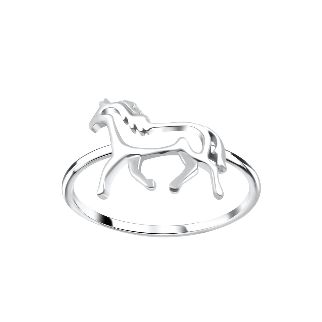 Bague cheval en argent