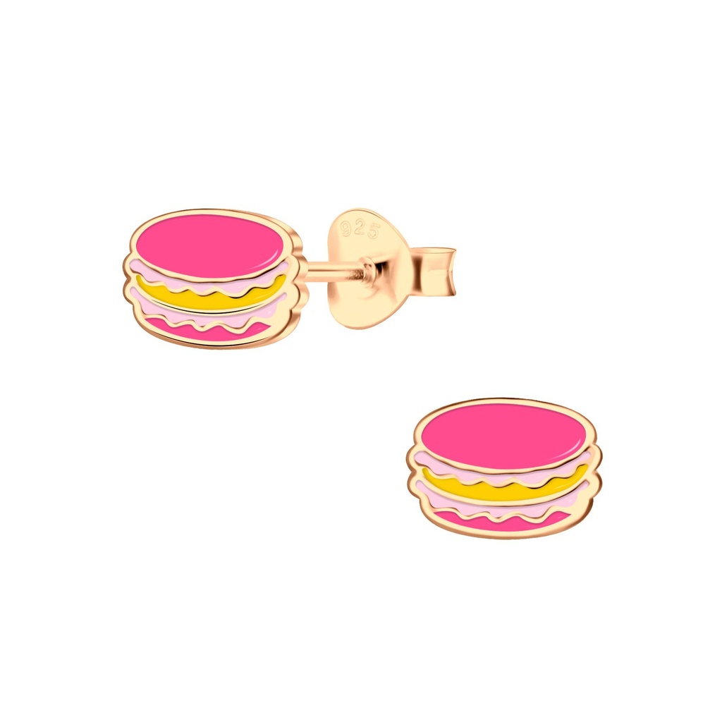 Silver Macaron Stud Earrings