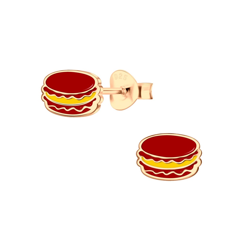Silver Macaron Stud Earrings